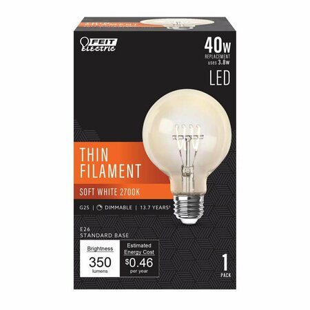 CLING E26 2700 K Thin Filament Incandescent Light Bulb Soft White CL3287302